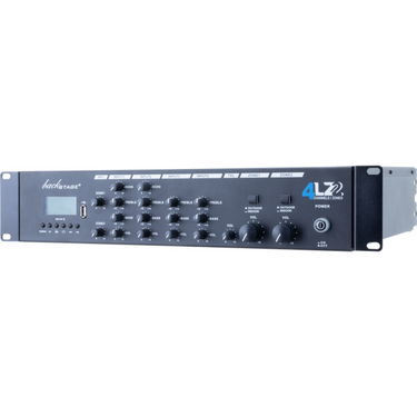 Amplificador Back Stage 4lz2 De Audio Con 4 Entradas 2 Zonas